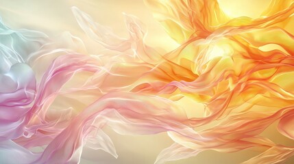 Obraz premium Dynamic abstract waves of color digital art