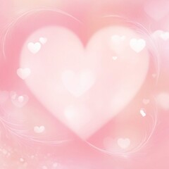 A soft pastel pink heartshaped card, vector, postcard