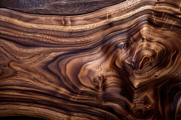 Dark Brown Wood Texture Background Shows Natural Grain and Knots with Exquisite Detail and Rich Colors
