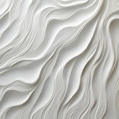 Fototapeta premium Abstract white flowing wavy background forms a dynamic and modern aesthetic design with curved shapes.
