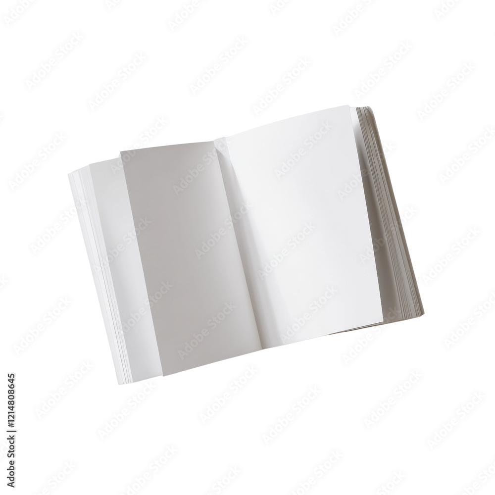 Poster the image shows a blank open book isolated against a black background suitable for various design pu
