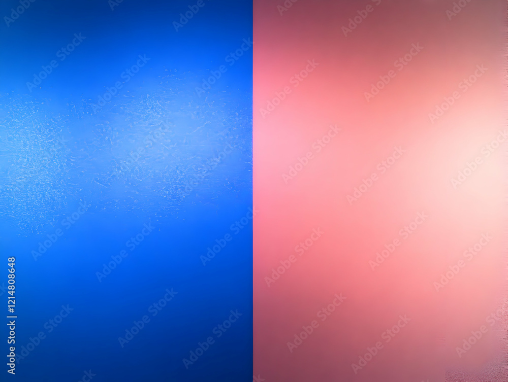 Poster abstract background splits with blue and pink colors creating a vibrant contrast effect