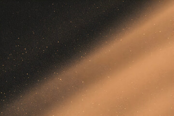 Abstract Background Creates a Gradient of Light Brown and Dark Brown with Glittering Particles