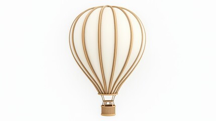Fototapeta premium A classic hot air balloon with a sleek design, perfect for capturing the essence of adventure and exploration in the skies.