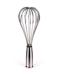Polished Metal Whisk with Elegant Handle Design