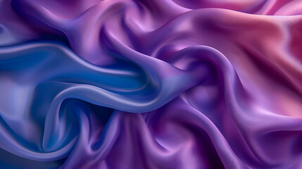Obraz premium Flowing Purple and Blue Cloth Creates an Elegant Abstract Background