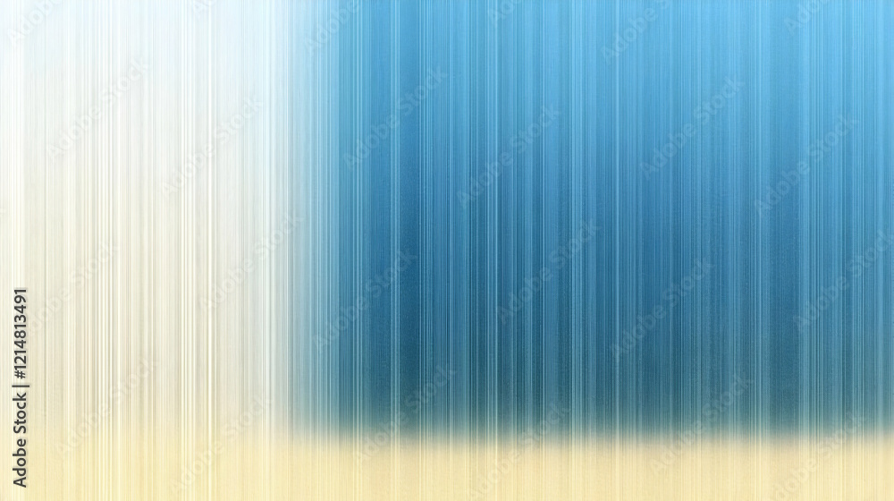 Poster abstract background creates vertical stripe pattern in blue and beige hues with smooth transition.