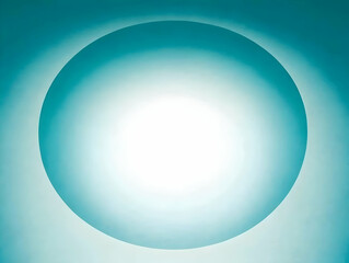 Abstract Teal Circle Background with a Bright Center and Gradient Effect Beautifully Illuminates the Image.