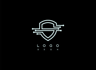 Abstract Letter S Shield Logo. Security Logo Protection and Connection Symbol Vector Logo Design	