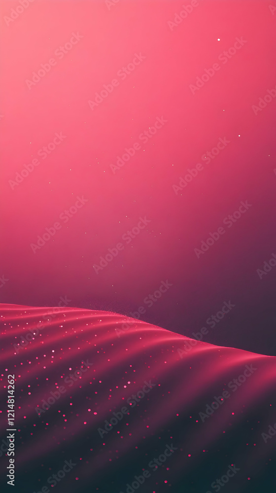 Poster abstract pink background creates dreamlike ambiance with soft waves and sparkling particles gently f