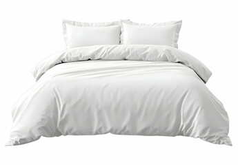 Crisp White Bedding Set: Luxury Duvet Cover, Pillowcases, and Comforter