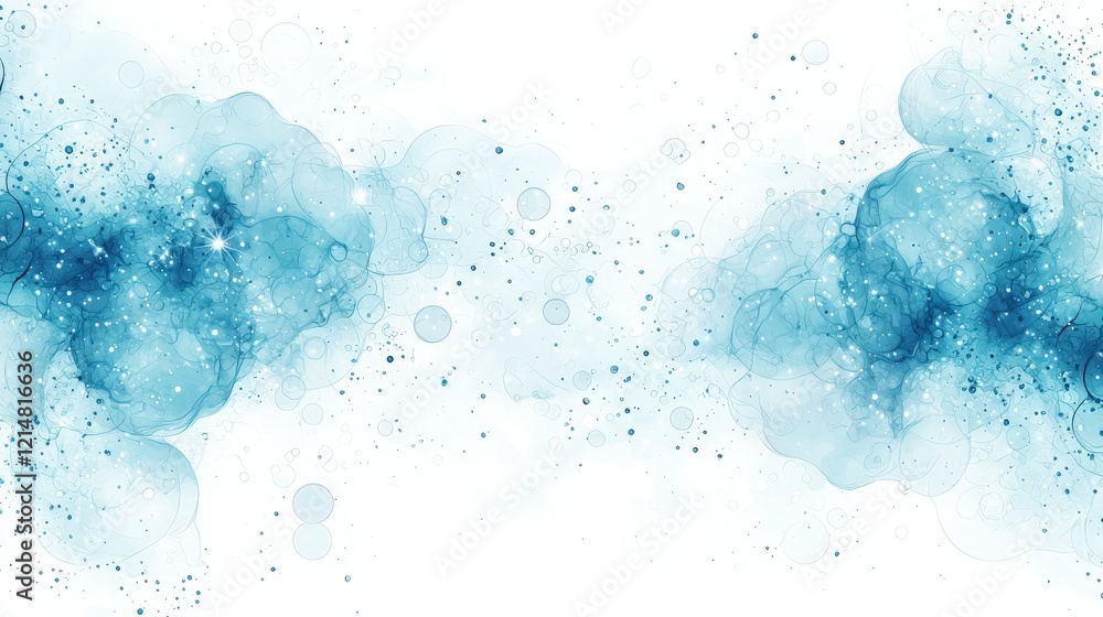 Poster a serene abstract background featuring soft blue watercolor textures, creating a calming atmosphere 