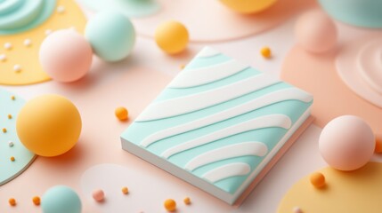 Discover the magic of a colorful greeting card, bursting with playful patterns, cheerful hues, and uplifting messages, perfect for any occasion This card features pastel tones with smooth, whimsical
