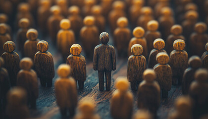 Obraz premium one toy figure sticking out - is that the right candidate for the job