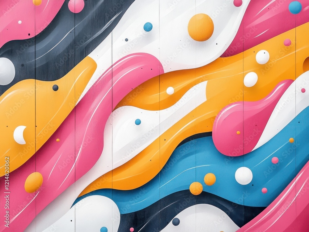 Fototapete explore vibrant abstract patterns with bold colors and fluid shapes, reminiscent of artistic touches