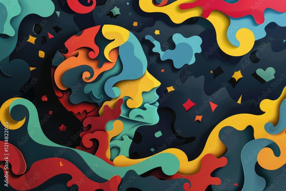 Poster vibrant splash of colors creating an abstract art image.