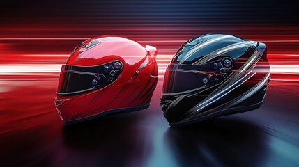 Fototapeta premium Racing Helmets: Speed, Design, Safety