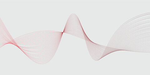 Dark abstract background with glowing wave. Shiny moving lines design element. Modern purple blue gradient flowing wave lines. Futuristic technology concept. Vector illustration