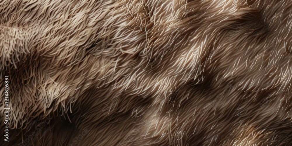Poster close-up of soft, fuzzy fabric texture with visible fibers. ideal for warmth and luxury products.