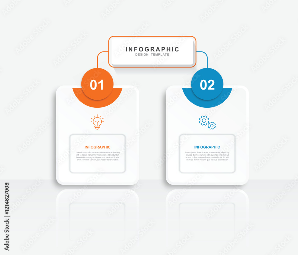 Leinwandbilder vector infographic label design template with icons and 2 options or steps. for your business data. 