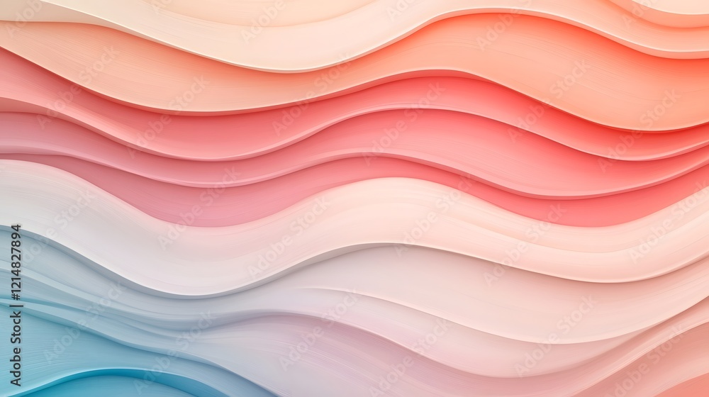 Poster seamless pastel gradient wave pattern abstract background
