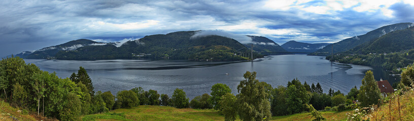 Road bridge Osteroybrua in Norway, Europe
