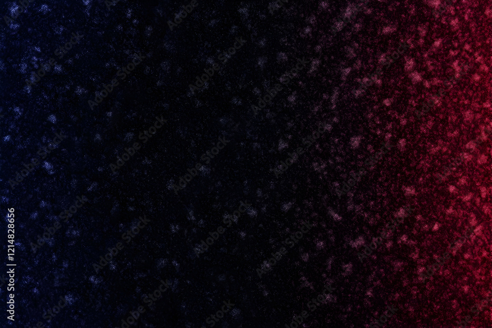 Aufkleber abstract background features a gradient of blue and red particles scattered across a dark backdrop