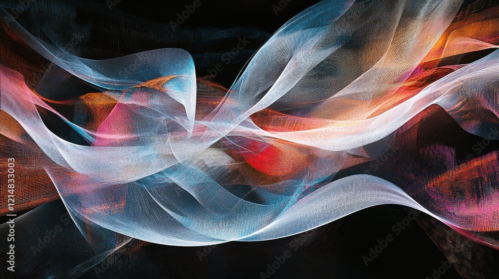 Poster a high-tech art composition featuring glowing data flows and dynamic lighting, emphasizing innovatio