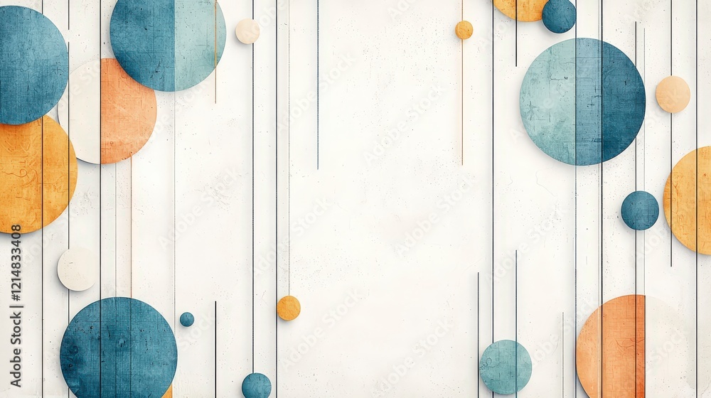 Aufkleber abstract composition featuring colorful circles on a textured background. ideal for modern design pr