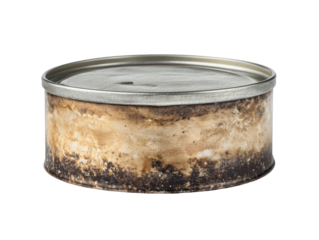 Isolated Old Rusty Canned Food