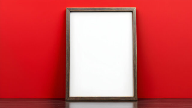 Blank menu frame on a red background, ideal for restaurant or bar advertising