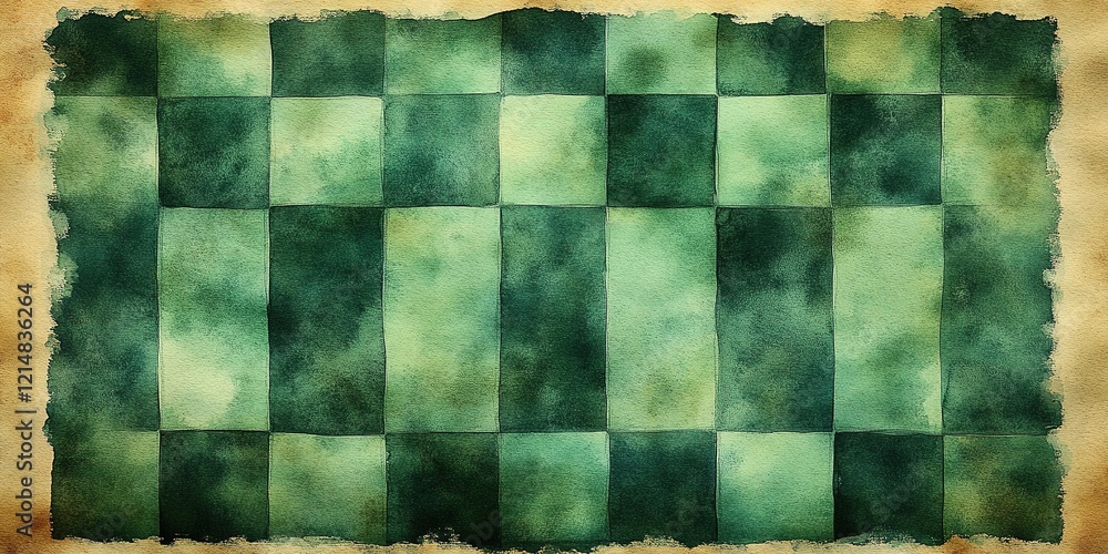 Poster green textured pattern with varying shades and soft edges on aged background