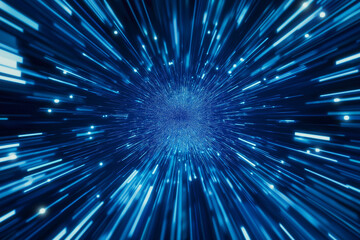 Fototapeta premium Abstract technology background binary computer code on blue screen for high speed internet concept