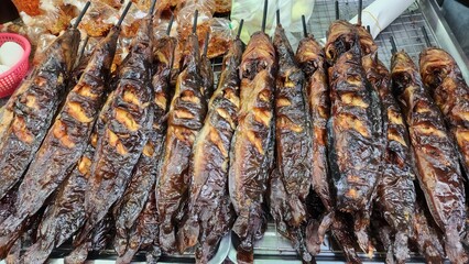Grilled Catfish on Barbecue Skewers for Sale