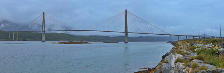 Helgeland bridge at Sandnessjoen in Nordland county, Norway, Europe
