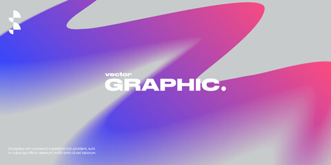 Geometric background with blurred wavy shape.