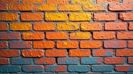 Fototapeta premium Bold Concrete Block Wall Background - Striking Texture