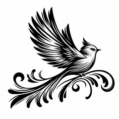 Obraz premium illustration of a bird on white background