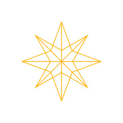 Obraz premium geometric gold star ornament