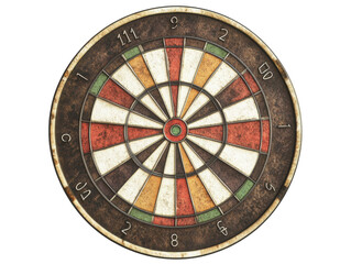 Isolated Round Dartboard
