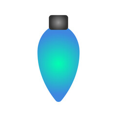 blue neon light element