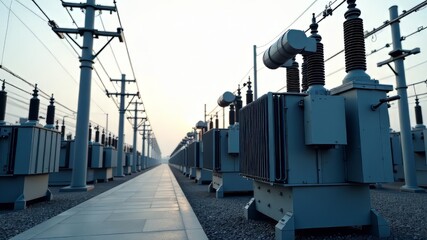 Electrical Substation Transformers Power Distribution Infrastructure
