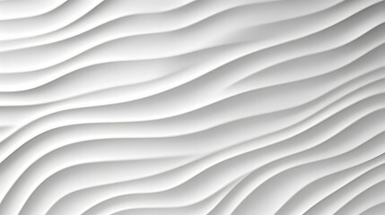 Abstract 3D White Wavy Background Creates a Smooth and Elegant Texture Design for Various Modern Projects.