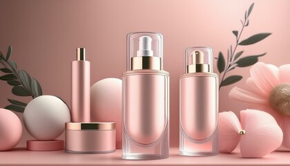 dreamy cosmetics beauty product mockup pastel colors