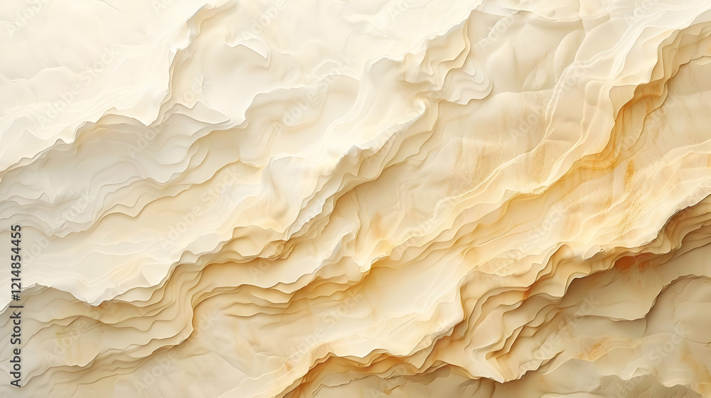 Poster abstract beige background forms gentle waves and soft curves with smooth texture in elegant design