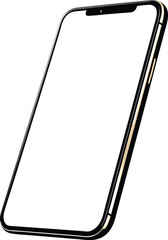 Obraz premium Modern Black Smartphone with Gold Accents