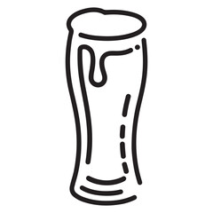 beer line art, beer silhouette,glass beer bottle icon shape symbol. beer vector illustration.hand drawn vector illustration isolated on white background.
