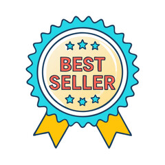 best seller badge icon, best seller badge vector illustration-simple illustration of best seller badge, perfect for best seller badge logos and icons