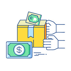 cash on delivery icon, cash on delivery vector illustration-simple illustration of cash on delivery, perfect for cash on delivery logos and icons