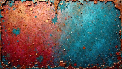 Fototapeta premium Distressed metallic surface with deep scratches and grime, grunge, dirty
